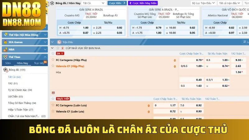 Bóng đá luôn là chân ái của cược thủ