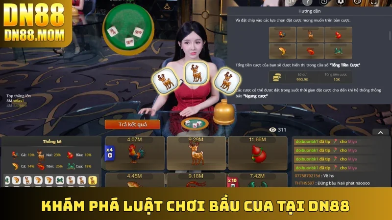 Khám phá luật chơi Bầu Cua tại DN88